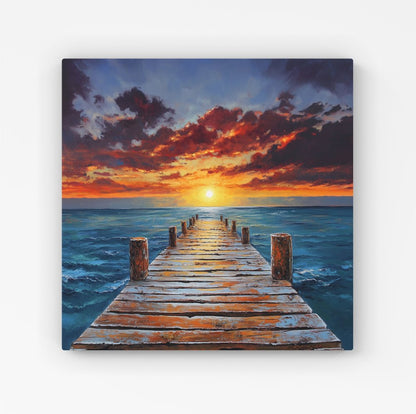 Sunset Over A Carribean Sea Canvas