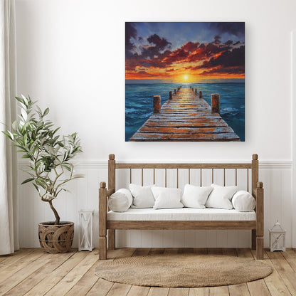 Sunset Over A Carribean Sea Canvas
