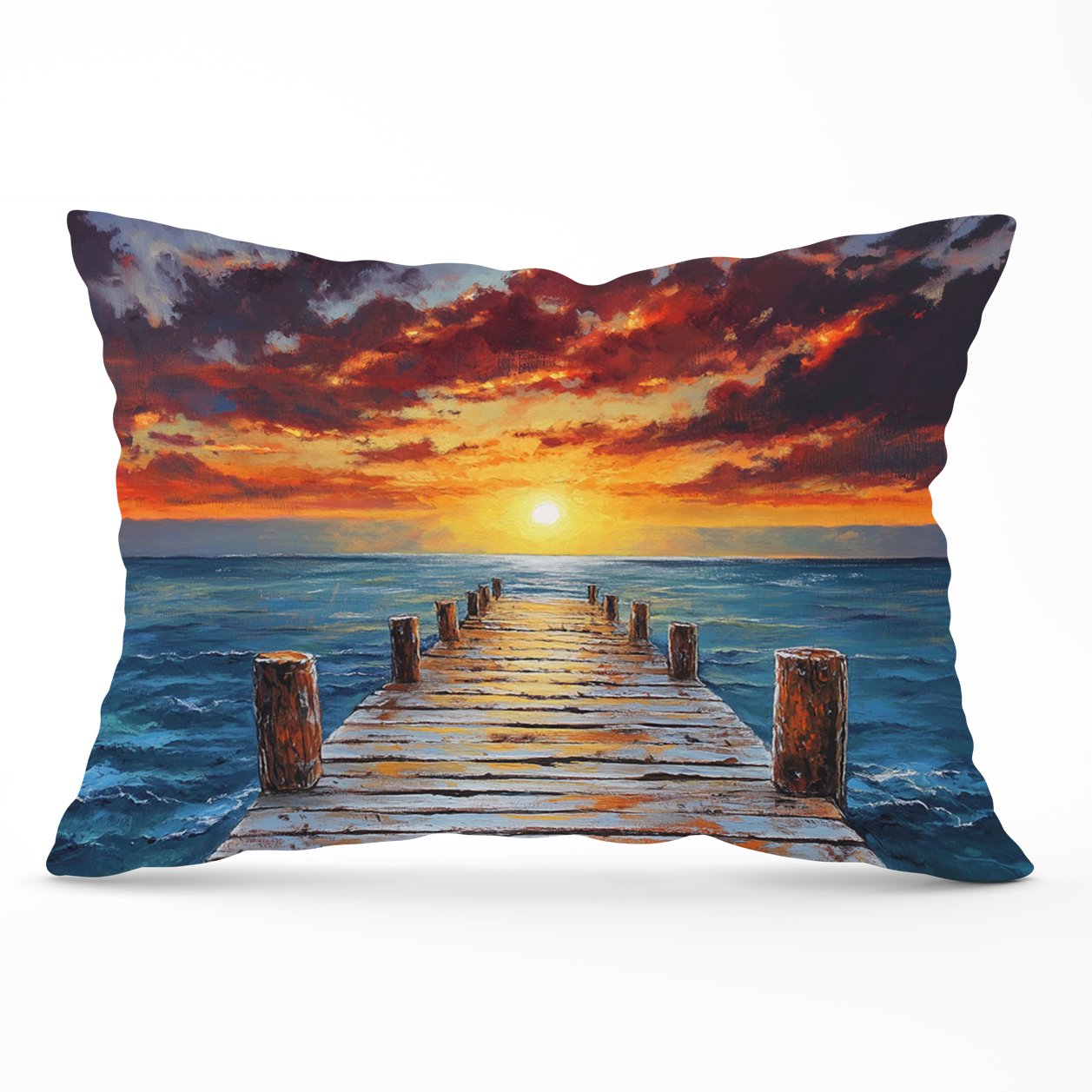 Sunset Over A Carribean Sea Cushions