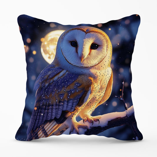 Barn Owl By The Light Of The Moon Cushions
