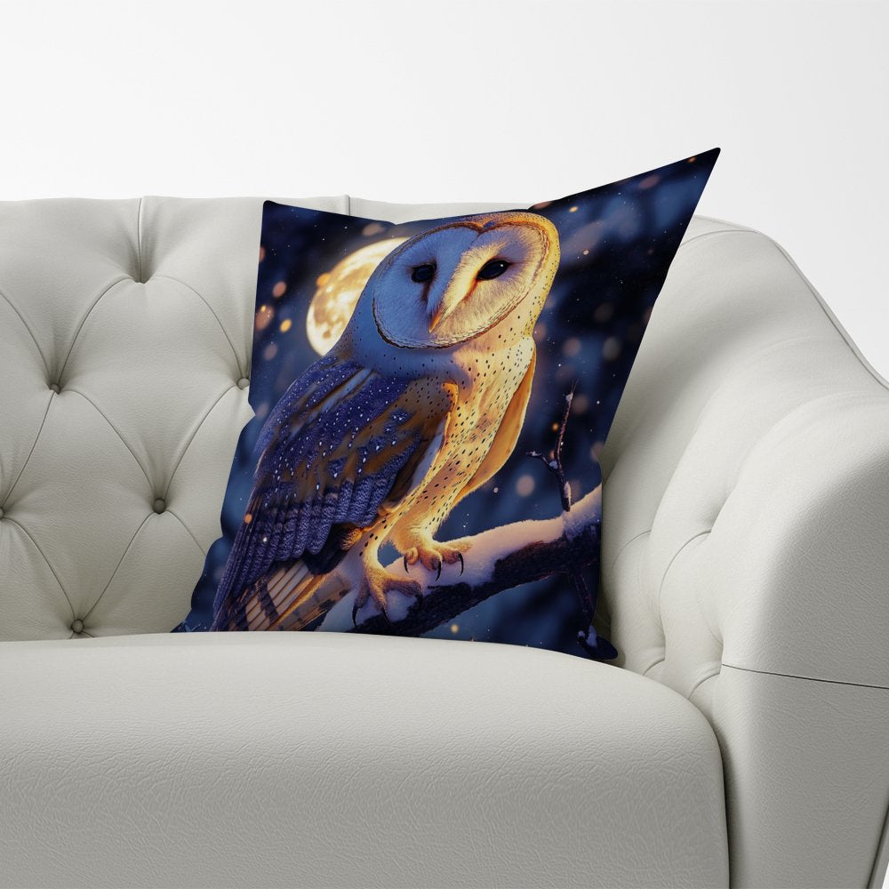 Barn Owl By The Light Of The Moon Cushions