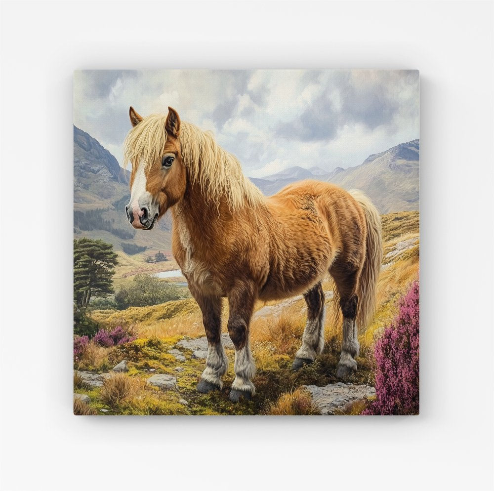 Eriskay Pony In The Highlands Canvas