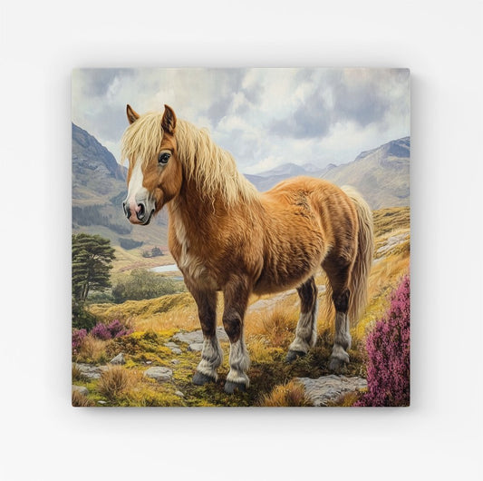 Eriskay Pony In The Highlands Canvas
