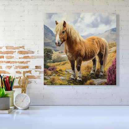 Eriskay Pony In The Highlands Canvas