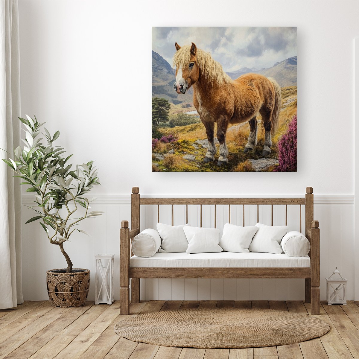 Eriskay Pony In The Highlands Canvas