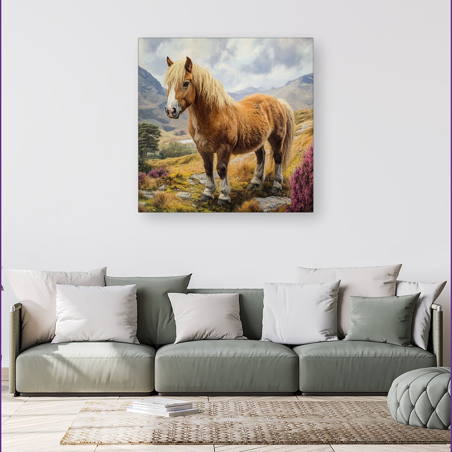 Eriskay Pony In The Highlands Canvas