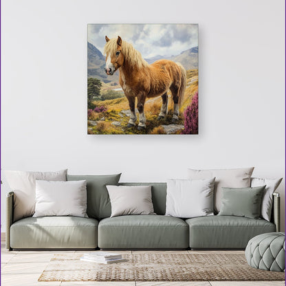 Eriskay Pony In The Highlands Canvas