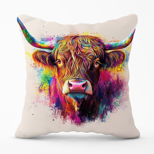 Super Splashart Highland Cow Cushions