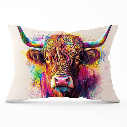 Super Splashart Highland Cow Cushions