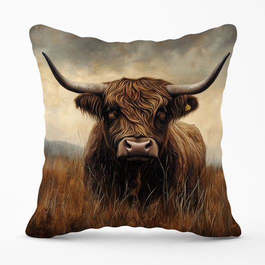 Bronze Effect Highland Cow Cushions