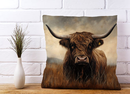 Bronze Effect Highland Cow Cushions