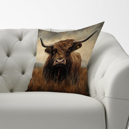 Bronze Effect Highland Cow Cushions