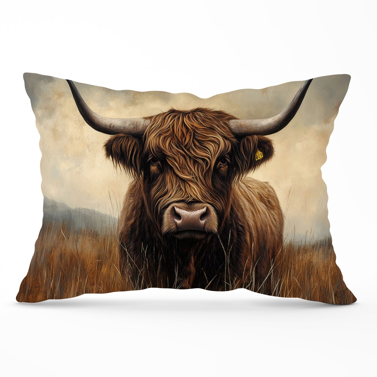 Bronze Effect Highland Cow Cushions