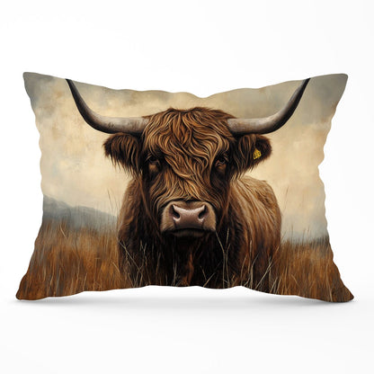 Bronze Effect Highland Cow Cushions