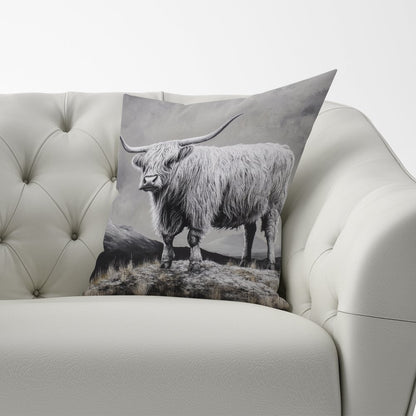 Ice Silver Highland Cow Cushions