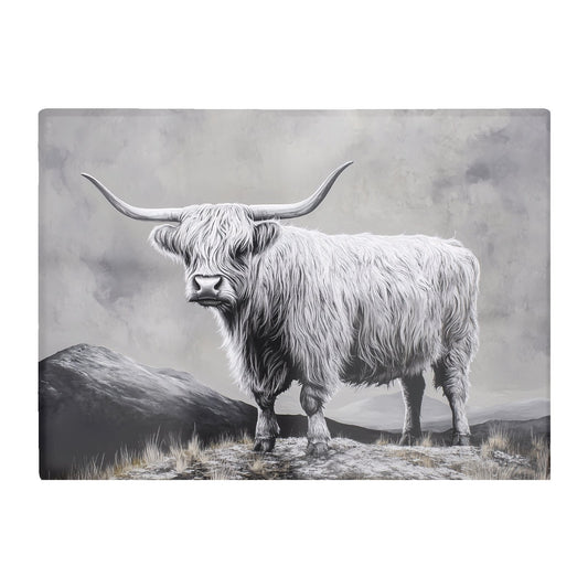 Ice Silver Highland Cow Chopping Board