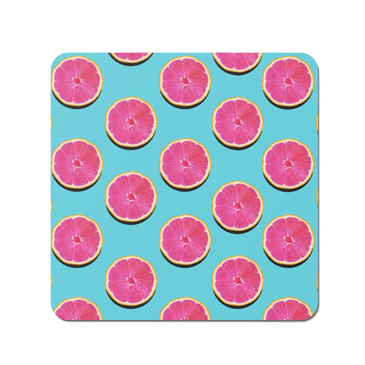 Fruity Pattern Of Pink Grapefruit Coasters