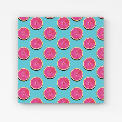 Fruity Pattern Of Pink Grapefruit Canvas