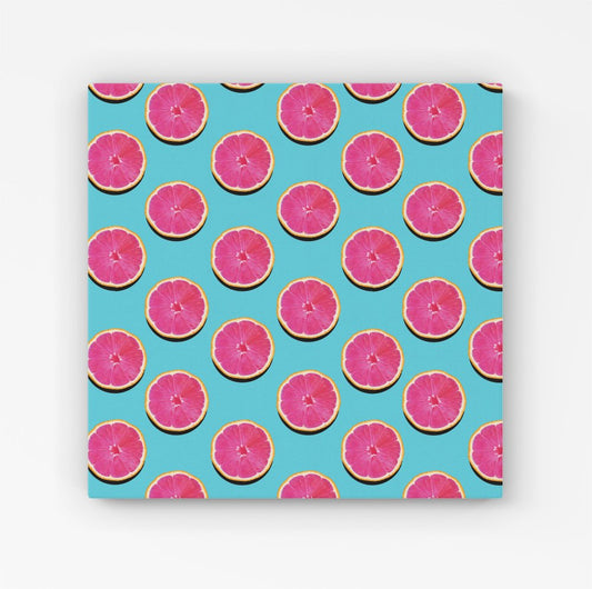 Fruity Pattern Of Pink Grapefruit Canvas
