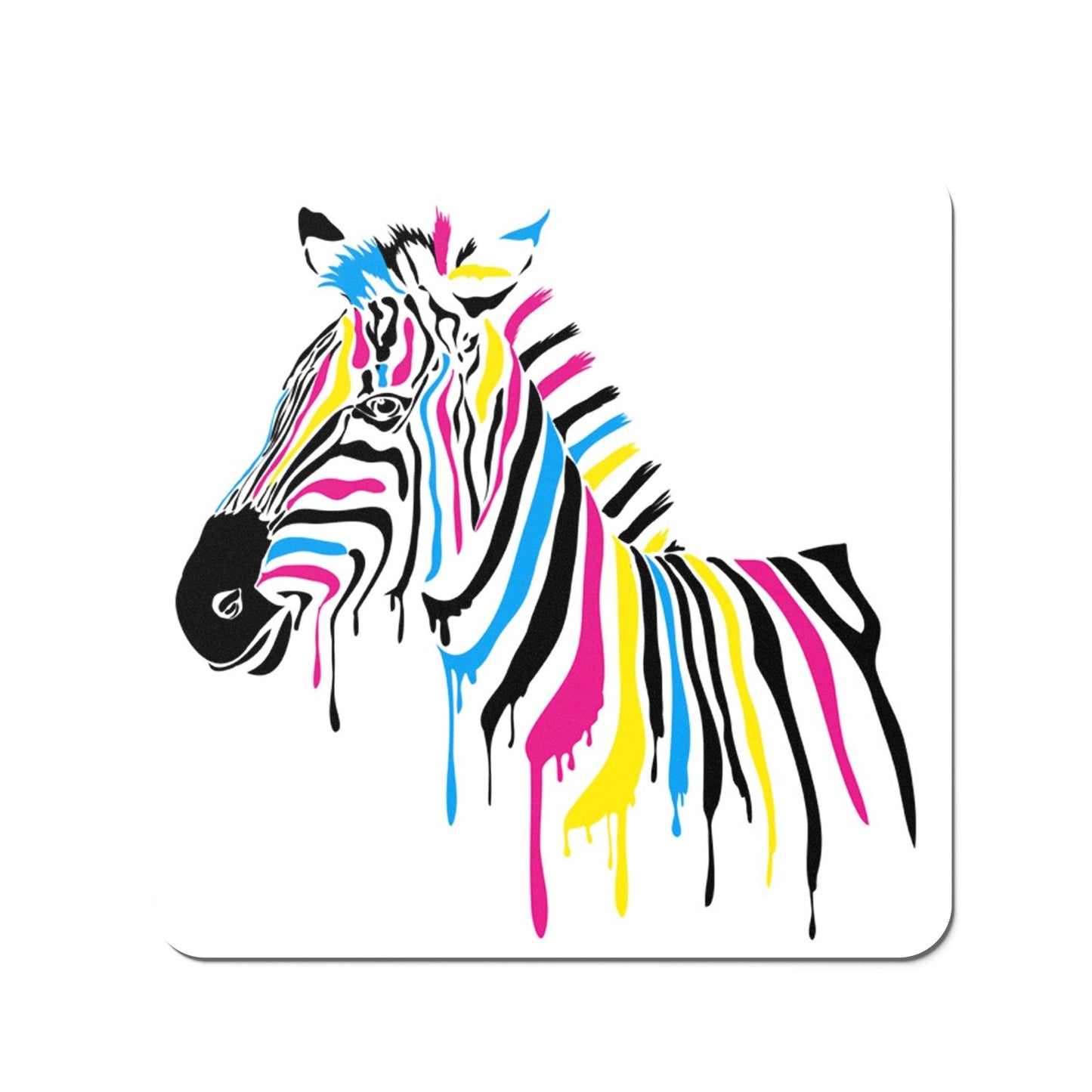 Multi Coloured Zebra Coasters