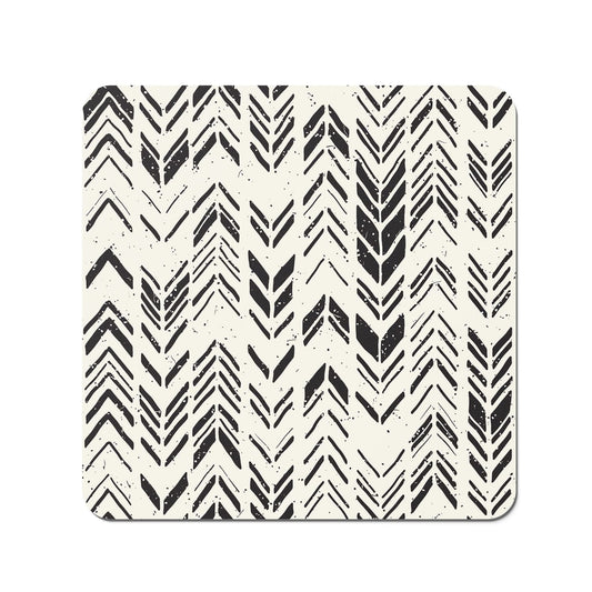 Hand Drawn Chevron Pattern Coasters