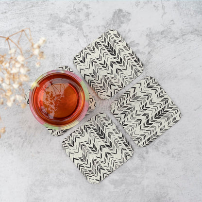 Hand Drawn Chevron Pattern Coasters