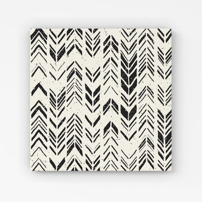 Hand Drawn Chevron Pattern Canvas