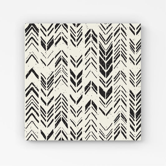 Hand Drawn Chevron Pattern Canvas