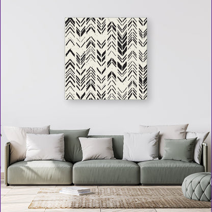 Hand Drawn Chevron Pattern Canvas
