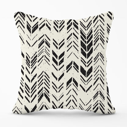 Hand Drawn Chevron Pattern Outdoor Cushion