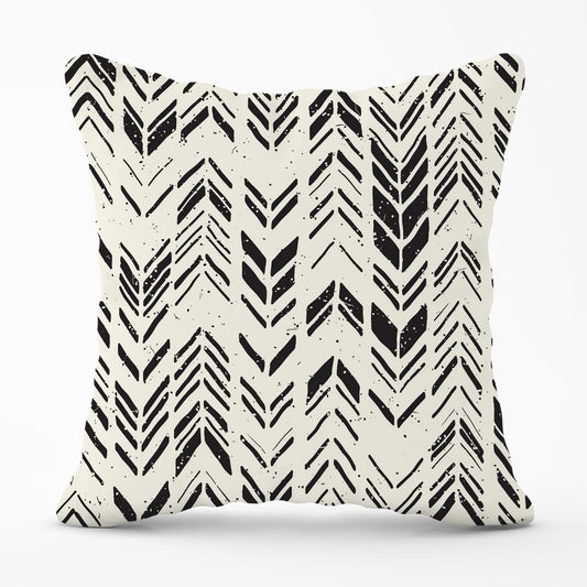 Hand Drawn Chevron Pattern Outdoor Cushion