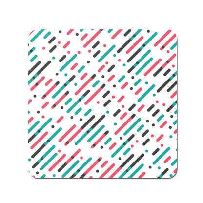 Overlapping Coloured Diagonal Lines Coasters