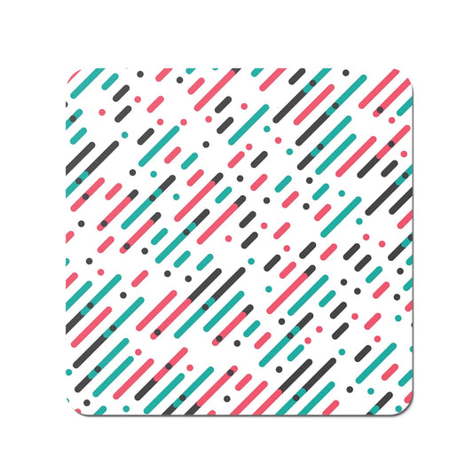 Overlapping Coloured Diagonal Lines Coasters