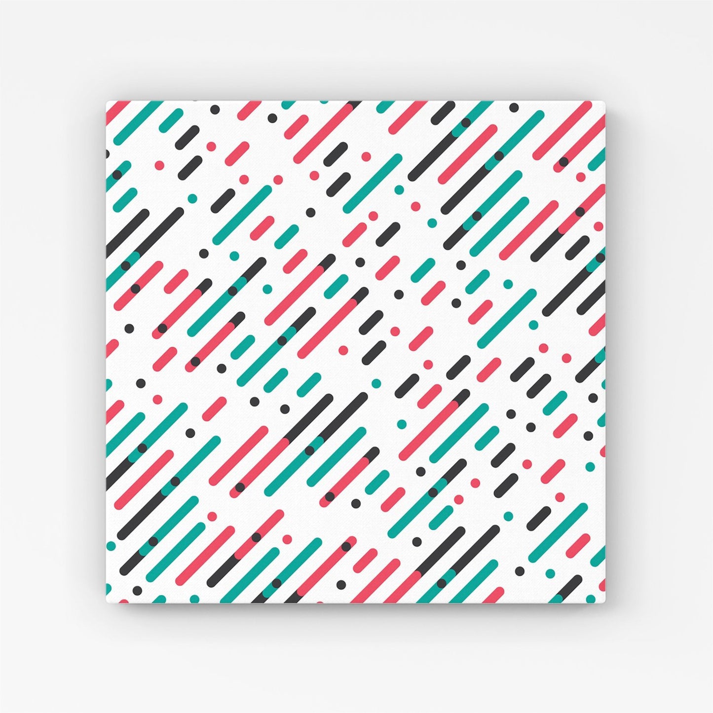 Overlapping Coloured Diagonal Lines Canvas