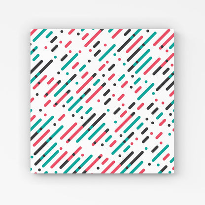 Overlapping Coloured Diagonal Lines Canvas