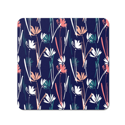 Hand Drawn Wild Flowers Coasters