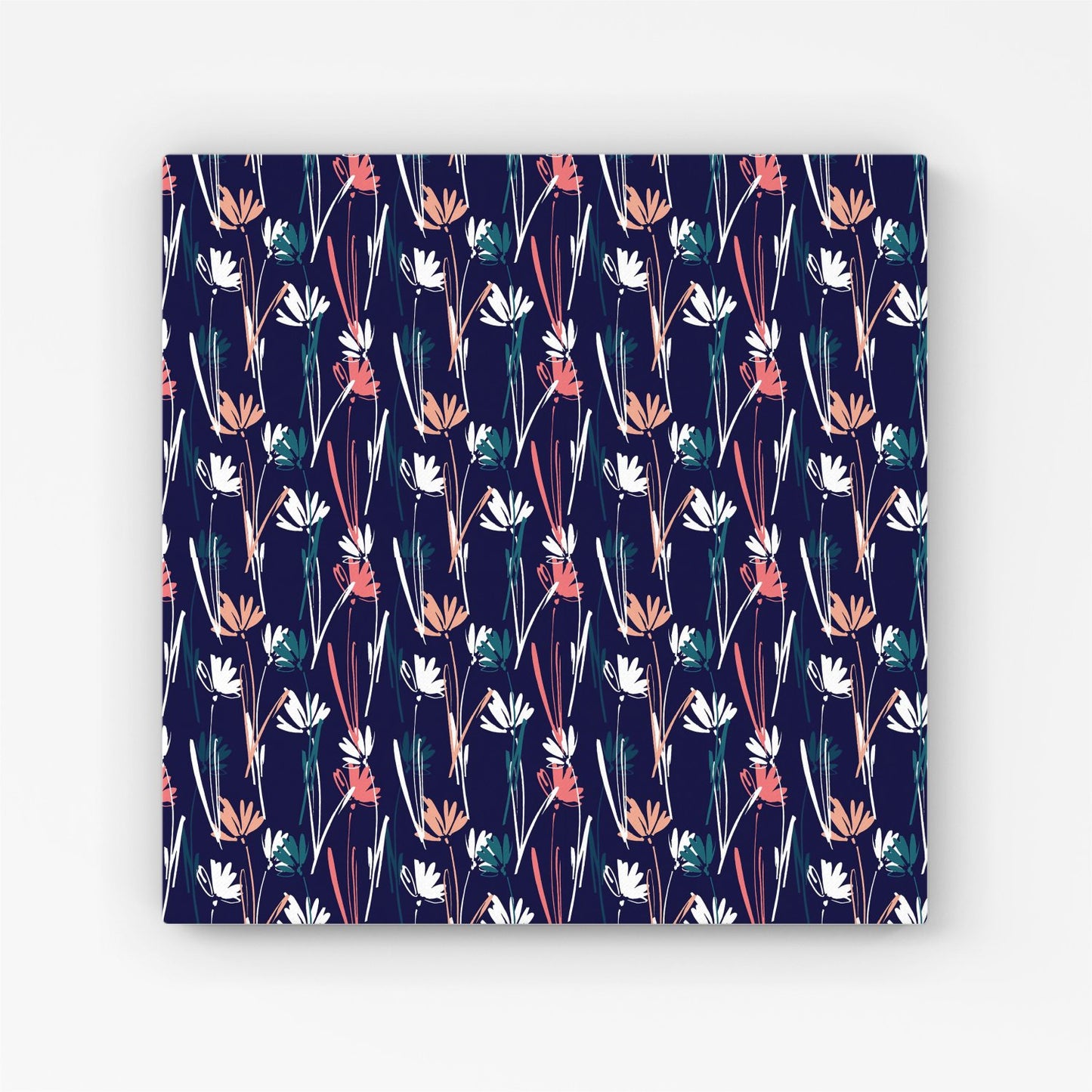Hand Drawn Wild Flowers Canvas