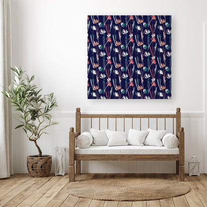 Hand Drawn Wild Flowers Canvas