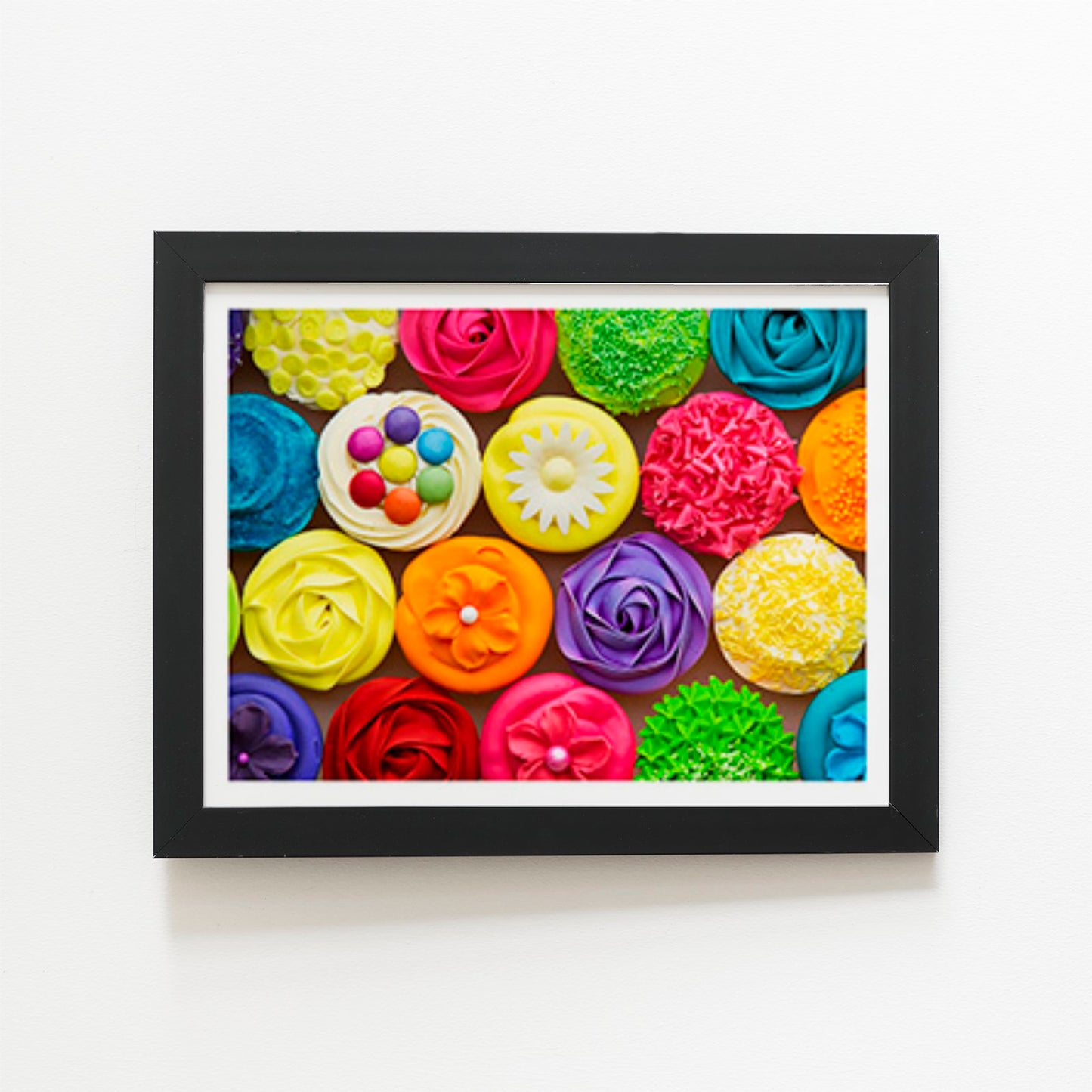 Bright Colourful Cupcakes Art Prints