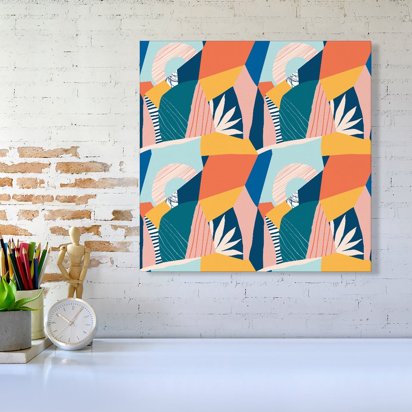 Modern Floral Pattern Canvas