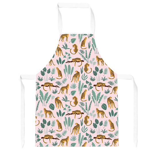 Hand Drawn Leopards Apron