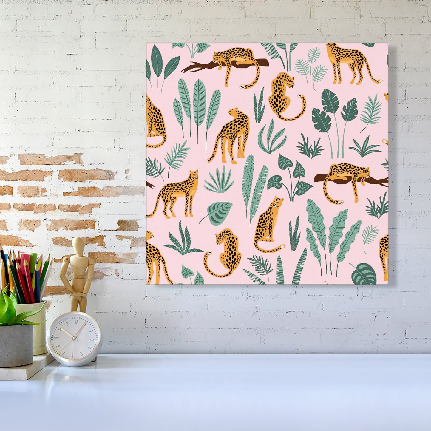 Hand Drawn Leopards Canvas