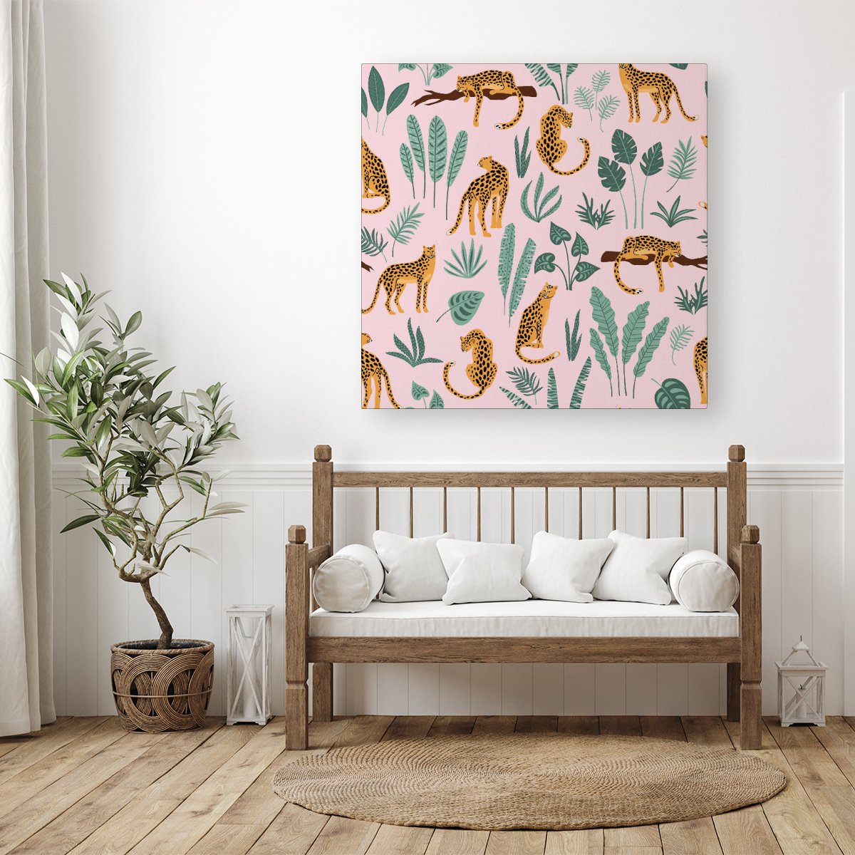 Hand Drawn Leopards Canvas