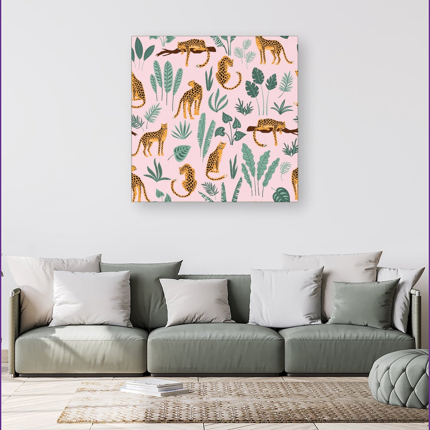 Hand Drawn Leopards Canvas