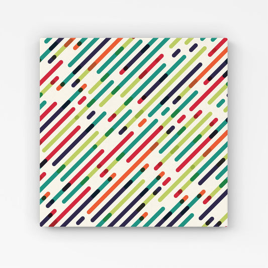 Coloured Diagonal Abstract Pattern Canvas