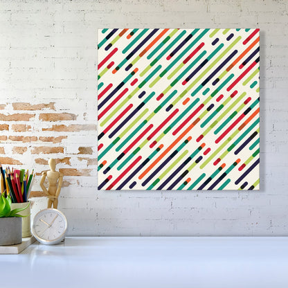 Coloured Diagonal Abstract Pattern Canvas