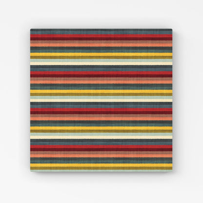 Multicolour Striped Brish Pattern Canvas