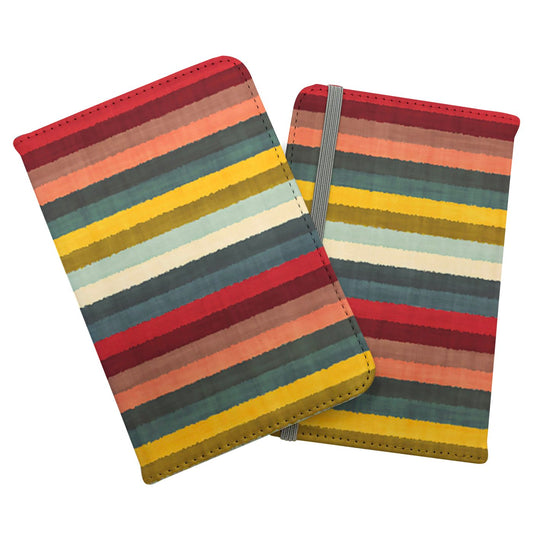 Multicolour Striped Brish Pattern Passport Cover