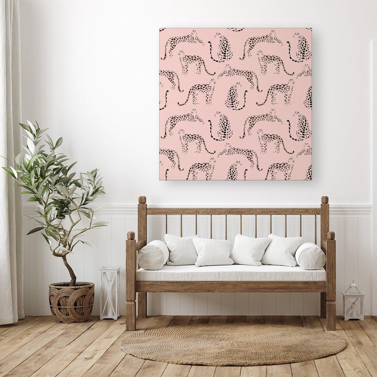 Abstract Leopard Pattern Canvas