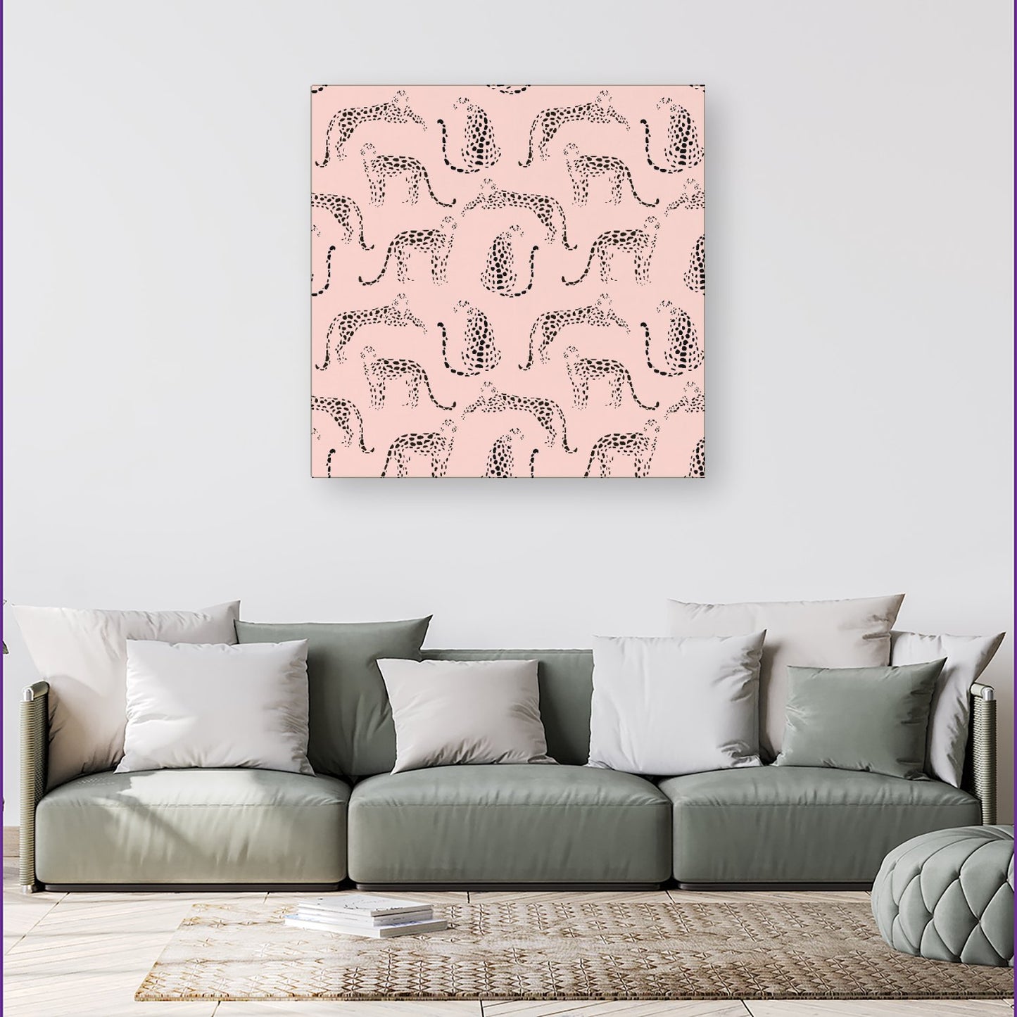 Abstract Leopard Pattern Canvas